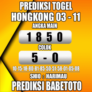 Prediksi HONGKONG 03 November 2023