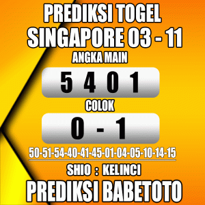 Prediksi SINGAPORE 03 November 2023