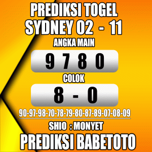 Prediksi SYDNEY 02 November 2023