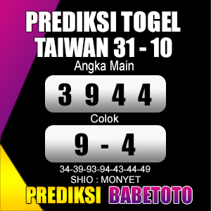 Prediksi TAIWAN 31 Oktober 2023