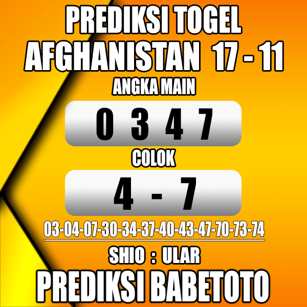 Prediksi AFGHANISTAN 17 November 2023