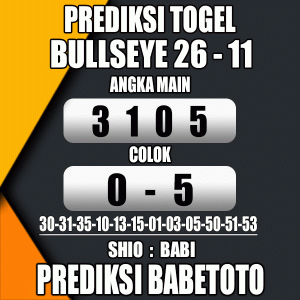 Prediksi BULLSEYE 26 November 2023