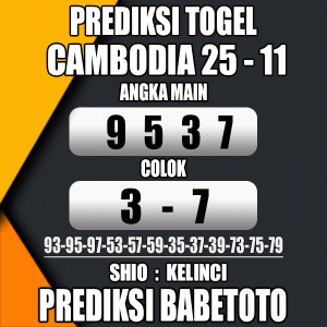 Prediksi CAMBODIA 25 November 2023