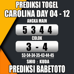 Prediksi CAROLINA DAY 04 Desember 2023