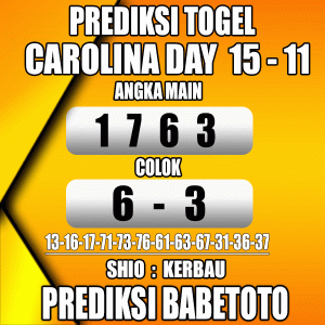 Prediksi CAROLINA DAY 15 November 2023