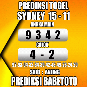 Prediksi SYDNEY 15 November 2023