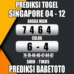 Prediksi SINGAPORE 04 Desember 2023