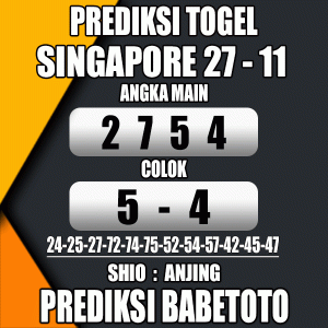 Prediksi SINGAPORE 27 November 2023