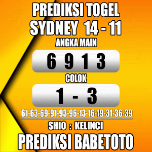 Prediksi SYDNEY 14 November 2023