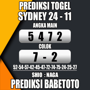 Prediksi SYDNEY 24 November 2023