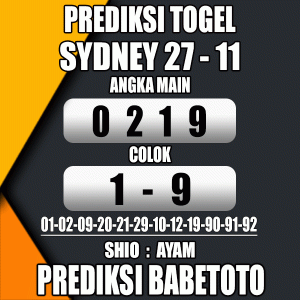 Prediksi SYDNEY 27 November 2023