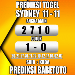 Prediksi SYDNEY 11 November 2023