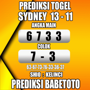 Prediksi SYDNEY 13 November 2023