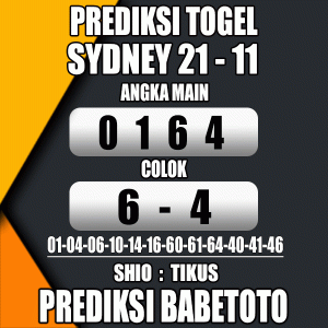 Prediksi SYDNEY 21 November 2023