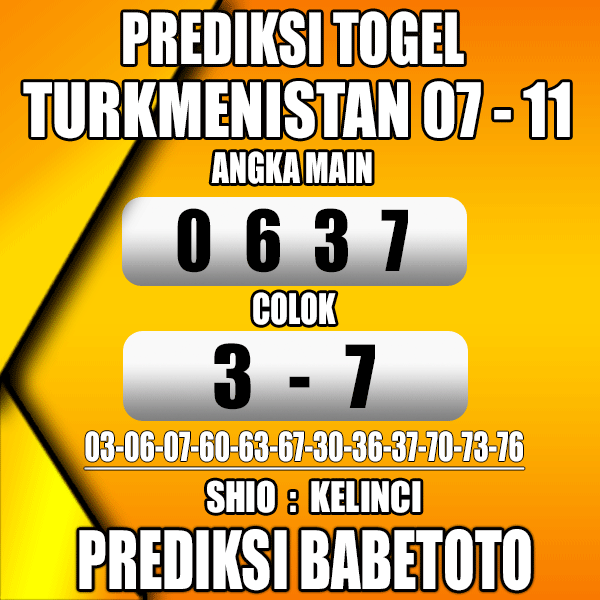 Prediksi TURKMENISTAN 07 November 2023