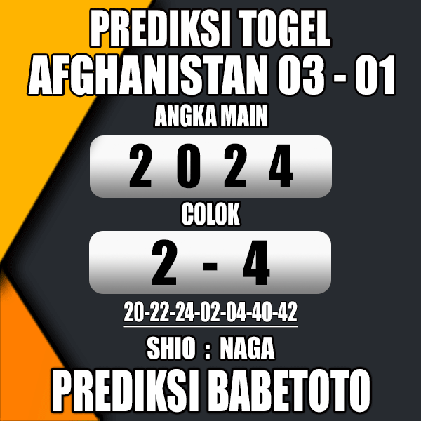 Prediksi AFGHANISTAN 03 Januari 2024