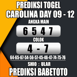 Prediksi CAROLINA DAY 09 Desember 2023