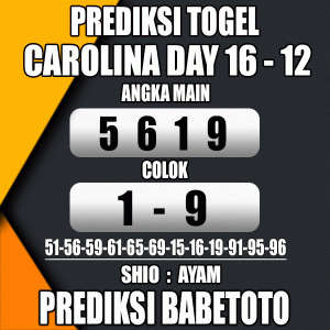 Prediksi CAROLINA DAY 16 Desember 2023