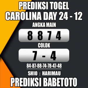 Prediksi CAROLINA DAY 24 Desember 2023