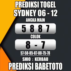 Prediksi SYDNEY 06 Desember 2023