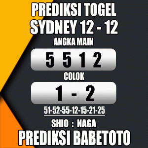 Prediksi SYDNEY 12 Desember 2023