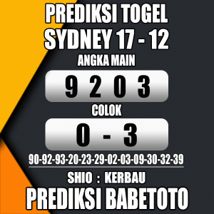 Prediksi SYDNEY 17 Desember 2023