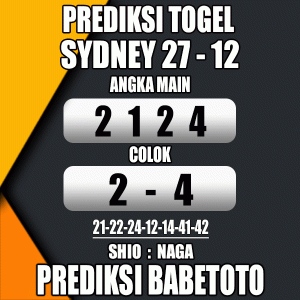 Prediksi SYDNEY 27 Desember 2023