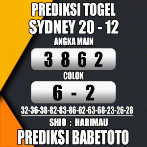 Prediksi SYDNEY 20 Desember 2023