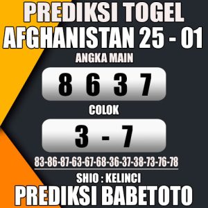 Prediksi AFGHANISTAN 25 Januari 2024