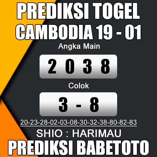 Prediksi CAMBODIA 19 Januari 2024