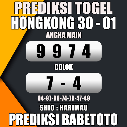 Prediksi HONGKONG 30 Januari 2024