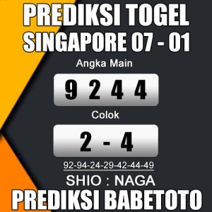 Prediksi SINGAPORE 07 Januari 2024