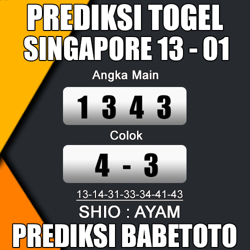 Prediksi SINGAPORE 13 Januari 2024