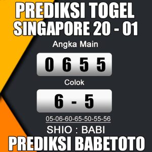 Prediksi SINGAPORE 20 Januari 2024