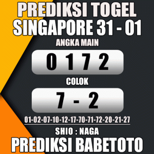 Prediksi SINGAPORE 31 Januari 2024