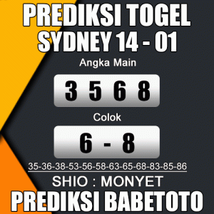 Prediksi SYDNEY 14 Januari 2024