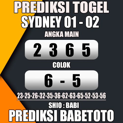 Prediksi SYDNEY 01 Februari 2024