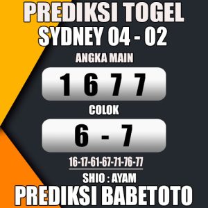 Prediksi SYDNEY 04 Februari 2024