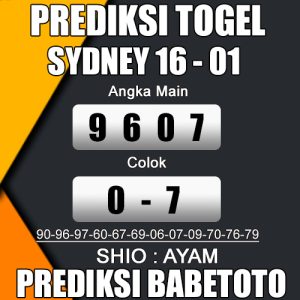 Prediksi SYDNEY 16 Januari 2024