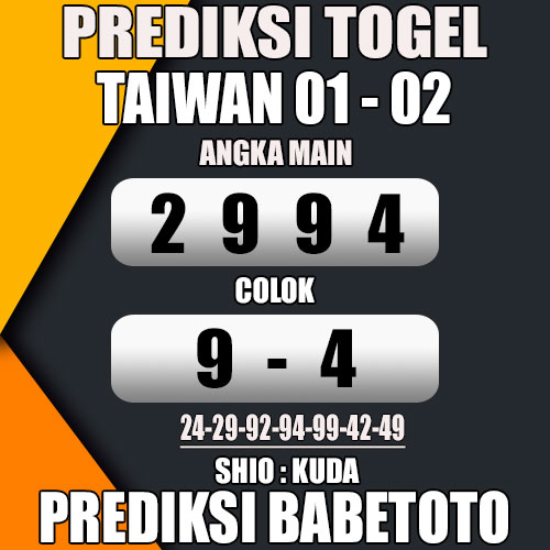 Prediksi TAIWAN 01 Februari 2024