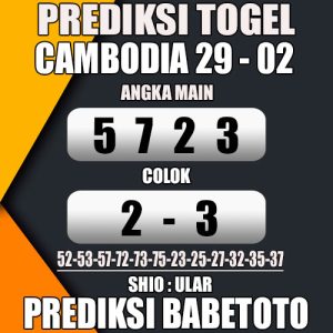 Prediksi CAMBODIA 29 Februari 2024