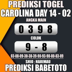 Prediksi CAROLINA DAY 14 Februari 2024