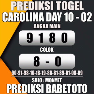 Prediksi CAROLINA DAY 10 Februari 2024