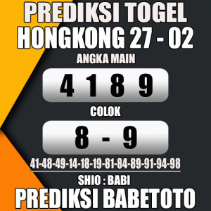 Prediksi HONGKONG 27 Februari 202