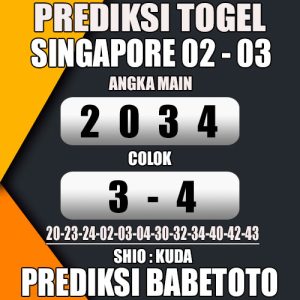 Prediksi SINGAPORE 02 Maret 2024