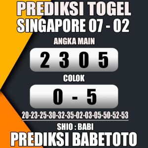 Prediksi SINGAPORE 07 Februari 2024