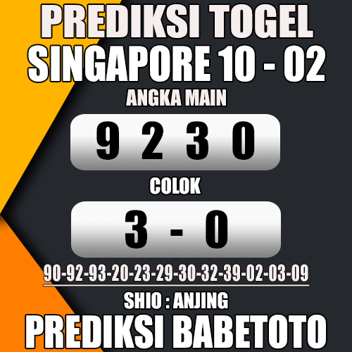 Prediksi SINGAPORE 10 Februari 2024