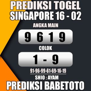 Prediksi SINGAPORE 16 Februari 2024