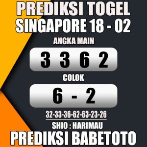 Prediksi SINGAPORE 18 Februari 2024