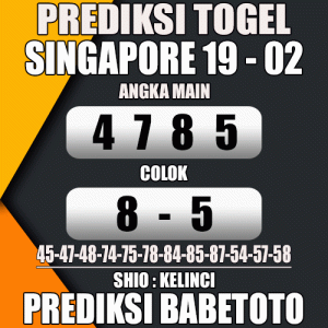 Prediksi SINGAPORE 19 Februari 2024